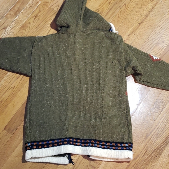 Inca Maki zip front sweater handmade m l - Picture 5 of 6